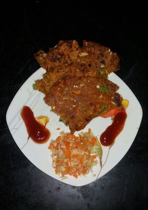 A picture of Pav bhaji paratha.
