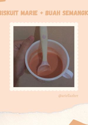 Foto resep Snack mpasi 6m+ biscuit marie+semangka