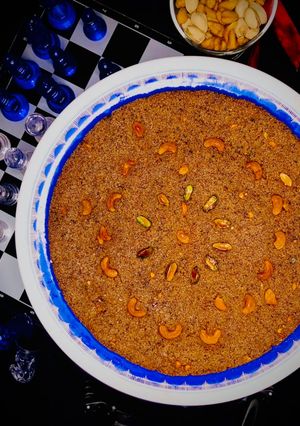 صورة لوصفة بسبوسه بالسمنه البلدي