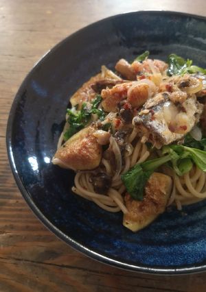 Foto di Pasta con fichi e sardine sott'olio