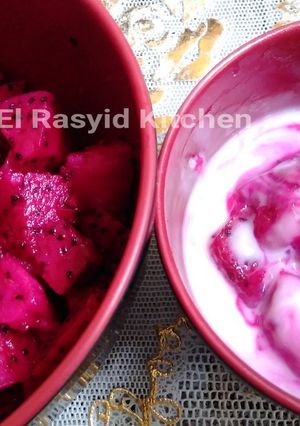 Foto resep Buah Naga Siram Vla