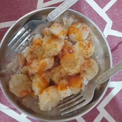 Sweet potato chaat A picture of Sweet potato chaat.