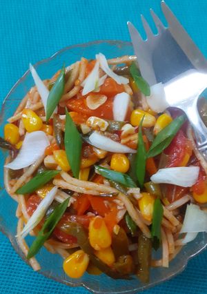 A picture of ✨🧨🎁Schzwan Millet Noodle Medley For Children 's Diwali Party🎁🎫♟🎲.
