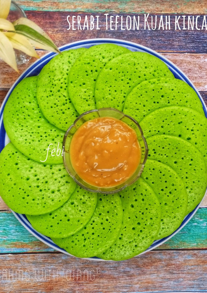 Foto resep Serabi Teflon Kuah Kinca