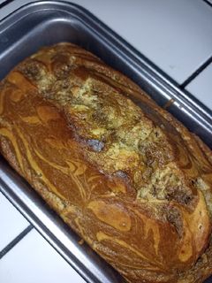 Una foto de Pan de banano marmoleado