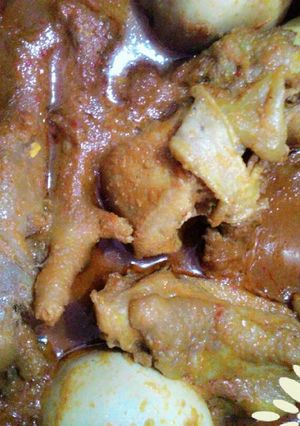 Foto resep Ayam + telur ungkep bumbu merah