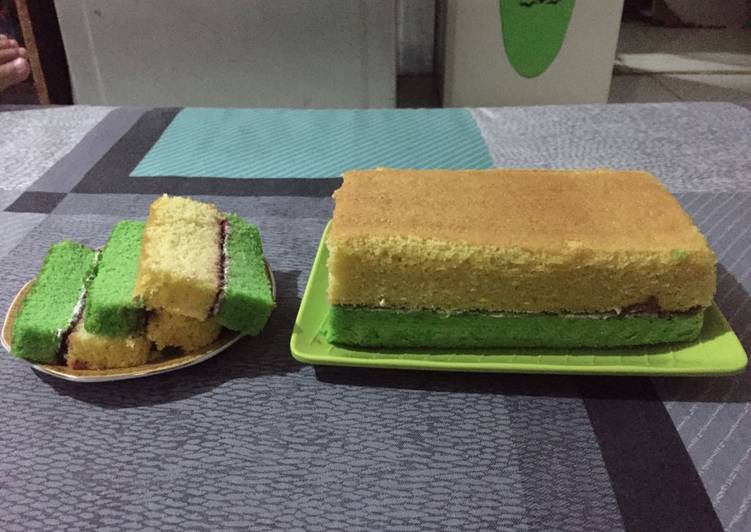 Resep Spong cake lapis vanila &amp; pandan no sp no bp, Menggugah Selera