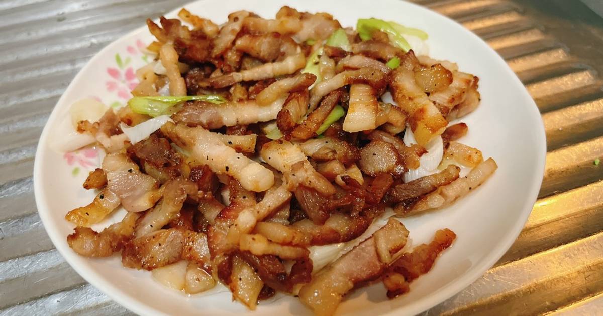 蒜苗炒鹹豬肉 食譜與作法 by 蘿阿姨懶人廚房 - Cookpad