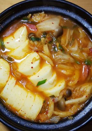 Hình của món Canh kim chi đậu hủ.