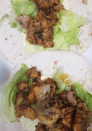 Una foto de Tacos de pincho moruno