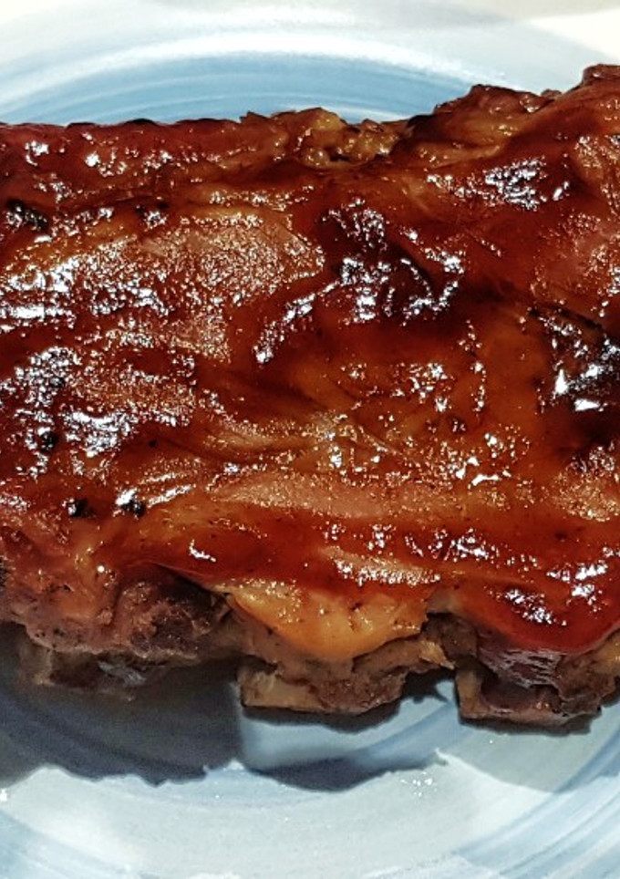 Una foto de Costillas de cerdo con salsa de piña y toque barbacoa agridulce
