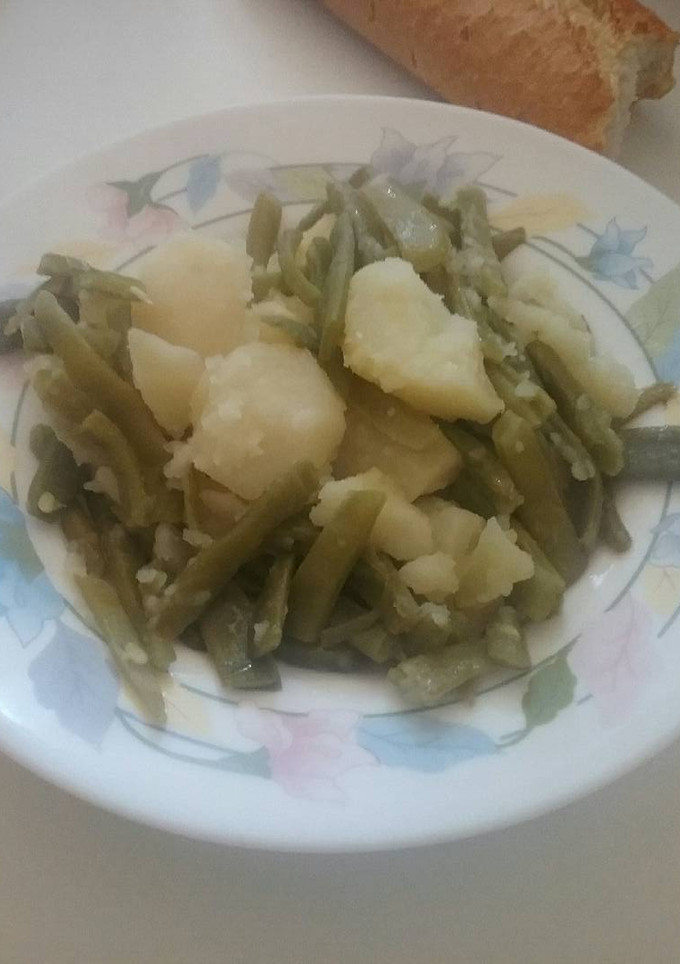 Una foto de Judías verdes con patatas