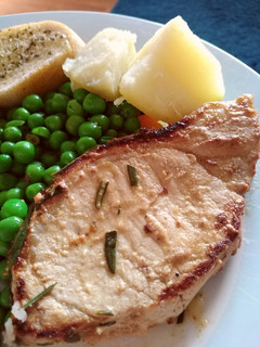 A picture of Vickys Mustard & Rosemary Pork Steaks GF DF EF SF NF.