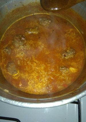 Una foto de Guiso de arroz con chorizo