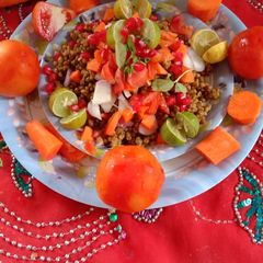 A picture of Boiled sweet corn moong Chaat.
