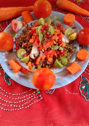 A picture of Boiled sweet corn moong Chaat.