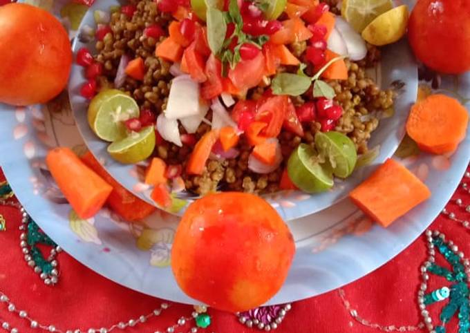 Boiled sweet corn moong Chaat Recipe