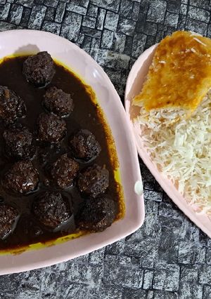 عکسی از دستور کوفته با سس رب انار