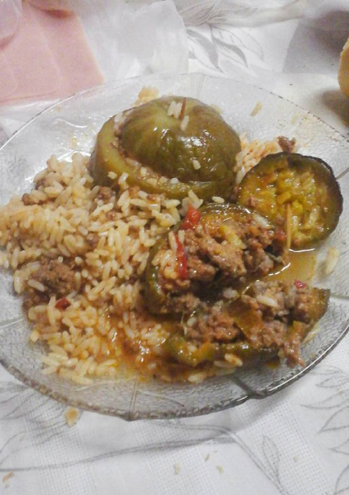 Una foto de Zapallitos rellenos con carne picada
