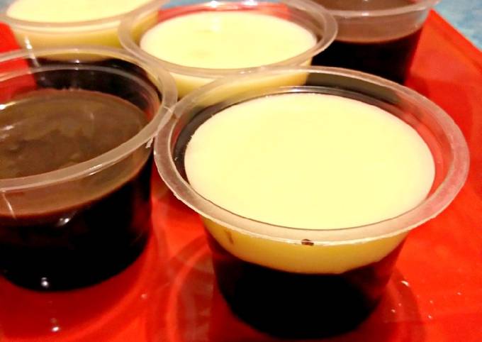 Puding Nutrijel with vla coklat vanila