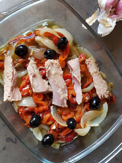 Una foto de Ensalada de pimientos rojos asados