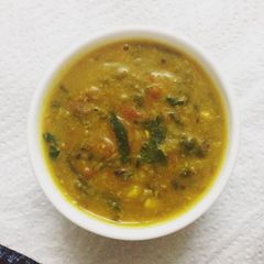 A picture of Spinach and Lentils/Dal Palak.