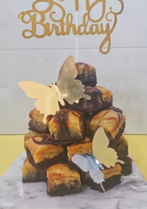 Foto resep Fudge Brownies Cheese Tower