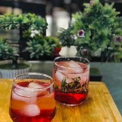 A picture of Rooh afza drink.