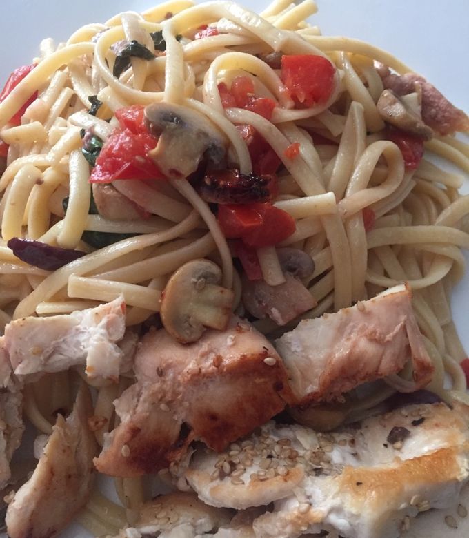 Una foto de Pasta con verduras