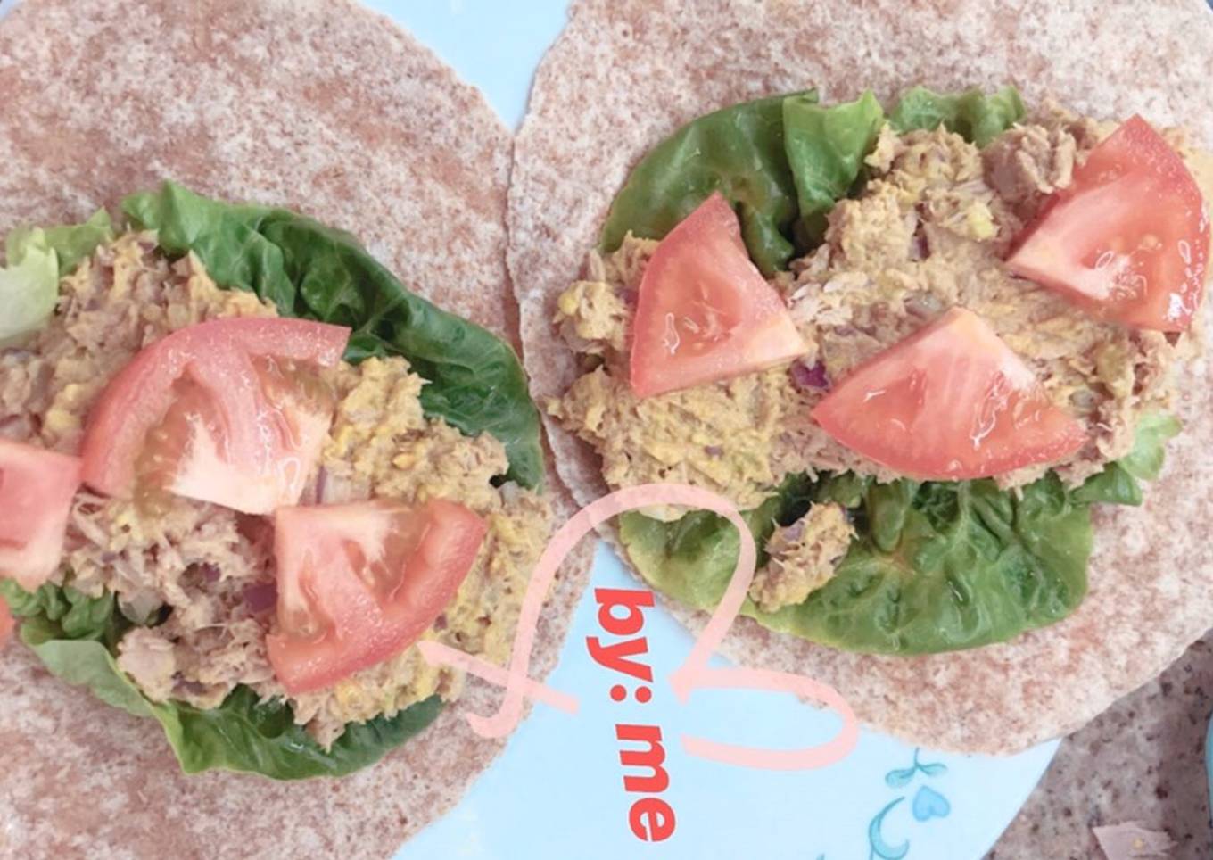 Wrap saludable de atún y aguacate