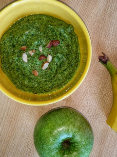 Una foto de Batido de manzana verde y espinacas