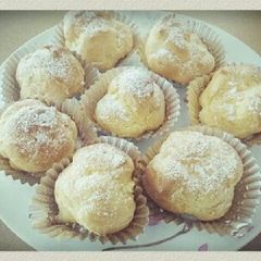 Choux pastries - Puff Up Nicely, Prepared in the Microwave A picture of Choux pastries - Puff Up Nicely, Prepared in the Microwave.