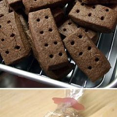 A picture of Chocolate Shortbread Cookies For Valentine's Day.