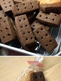 A picture of Chocolate Shortbread Cookies For Valentine's Day.