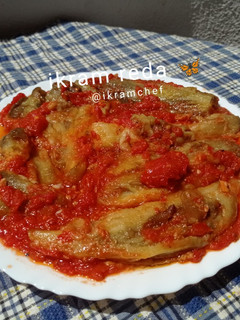 صورة لوصفة بادنجان بصلصة الطماطم 🍆🍅