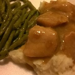 A picture of Tonya's pork chop remix.