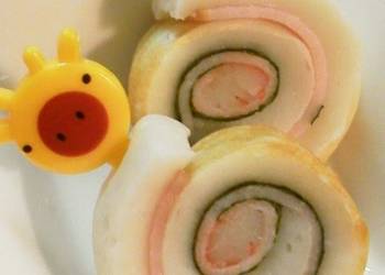 How to Make Delicious Character Bento Shiso Ham and Imitation Crab Chikuwa Rolls