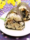 Rice Ball with Plum and Hijiki Seaweed