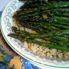 A picture of Asparagus with Preserved Lemons.