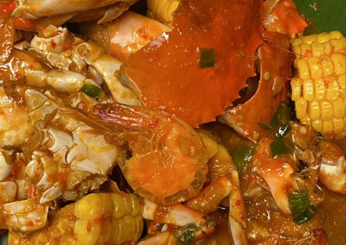 Seafood Saos Padang (Kepiting & udang)