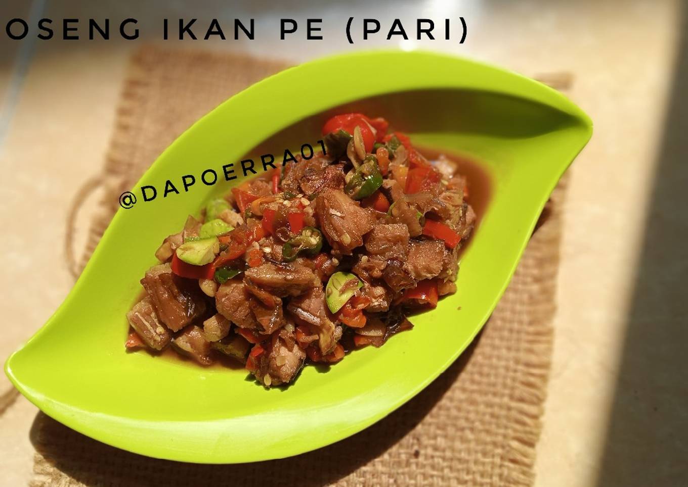 Oseng Ikan Pe Asap (pari)