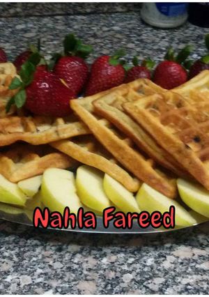 صورة لوصفة طريقة عمل الوافل بالشوكليت شيبس