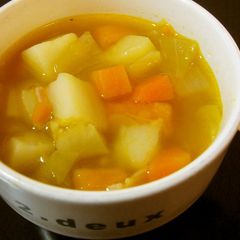 Easy Vegetable Soup Made with Stock Cubes A picture of Easy Vegetable Soup Made with Stock Cubes.