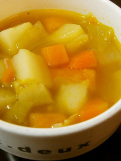 A picture of Easy Vegetable Soup Made with Stock Cubes.