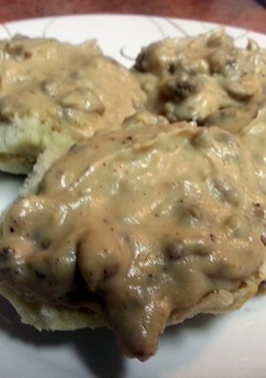 A picture of Firehouse Sausage Gravy.