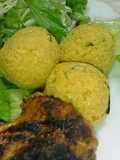 Okara and Kabocha Balls For Bentos