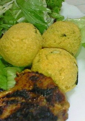 A picture of Okara and Kabocha Balls For Bentos.