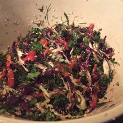 A picture of Raw Winter Vegetable Salad With Asian Dressing.