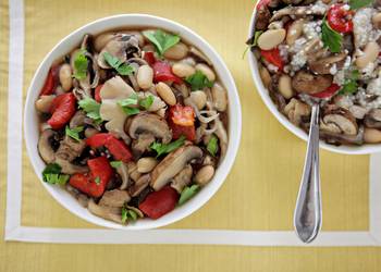 Fresh, Cooking Recipe Ragout of Mixed Mushrooms Roasted Red Peppers and Cannellini Beans over GarlicParmesan Grits Very Delicious Fresh, Cooking Recipe Ragout of Mixed Mushrooms Roasted Red Peppers and Cannellini Beans over GarlicParmesan Grits Very Delicious