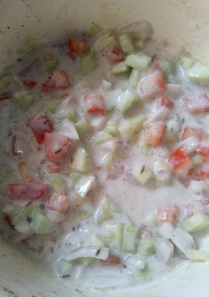 A picture of Vegetable Raita.